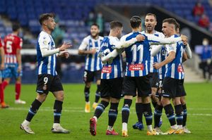 Los jugadores del Espanyol celebran un gol en una imagen de archivo Los jugadores del Espanyol celebran un gol en una imagen de archivo