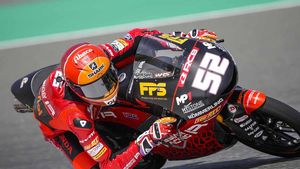 Jeremy Alcoba en el circuito de Losail durante el GP de Doha. Jeremy Alcoba en el circuito de Losail durante el GP de Doha.
