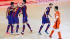 El Barça derrotó el domingo al Palma Futsal en el Palau