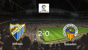 El Málaga consigue la victoria en casa frente al Sabadell (2-0) El Málaga consigue la victoria en casa frente al Sabadell (2-0)