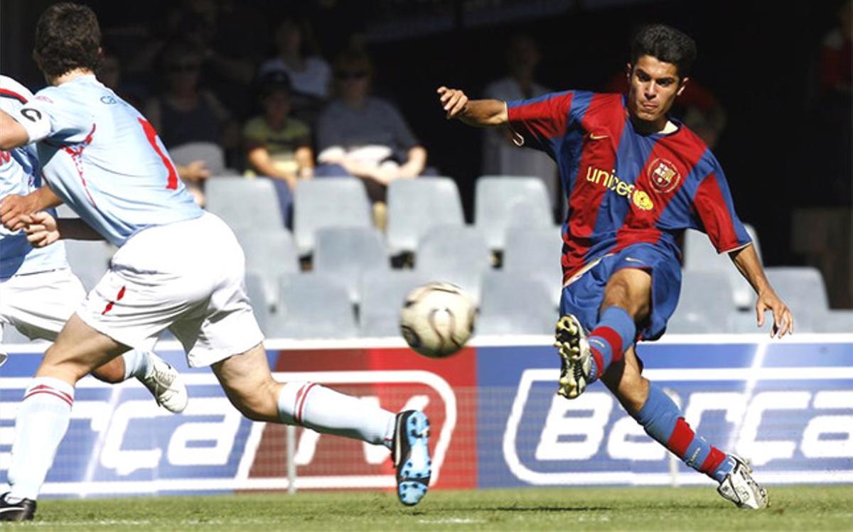 Iago Falque, en su etapa como juvenil del Barcelona
