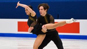 Dorota Broda y Pedro Betegón, en el Mundial de patinaje artístico