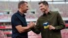 El bonito gesto entre Lewandowski y Shevchenko por Ucrania