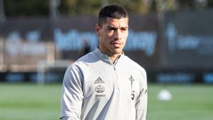 Lucas Olaza, durante un entrenamiento con el Celta de Vigo Lucas Olaza, durante un entrenamiento con el Celta de Vigo