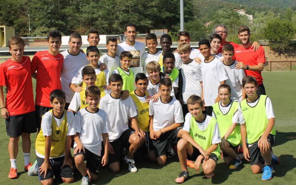 Busquets visitó el Campus Girona Sport Camp de Arbúcies
