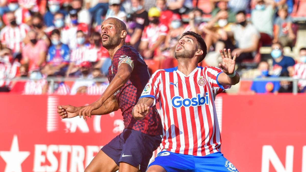 Imagen del duelo entre Girona y Huesca Imagen del duelo entre Girona y Huesca