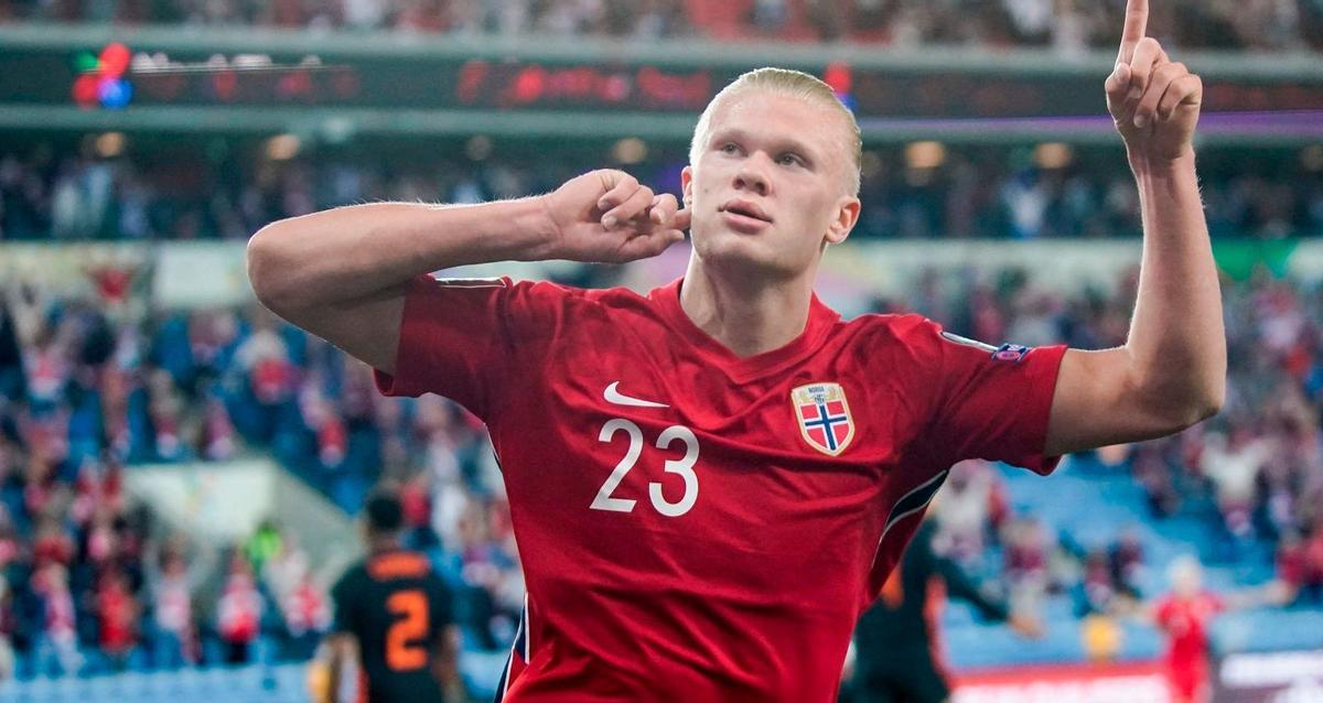 El gol de Erling Haaland con Noruega