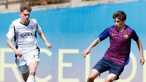 Encuentro entre el juvenil blaugrana y la Penya Arrabal en la temporada 2018/19 Encuentro entre el juvenil blaugrana y la Penya Arrabal en la temporada 2018/19