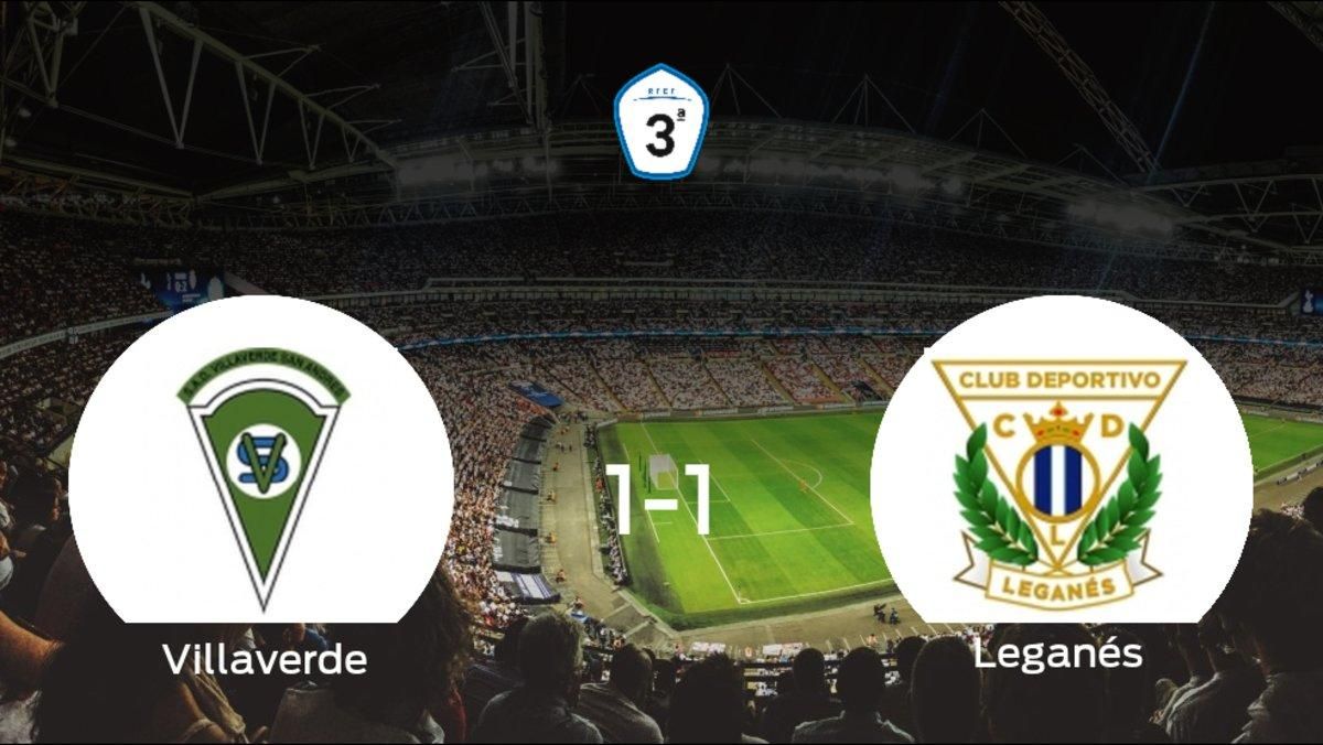 El Villaverde y el Leganés B suman un punto tras empatar a uno El Villaverde y el Leganés B suman un punto tras empatar a uno