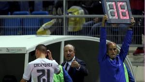 Benítez retira a Cheryshev en la Copa ante el Cádiz