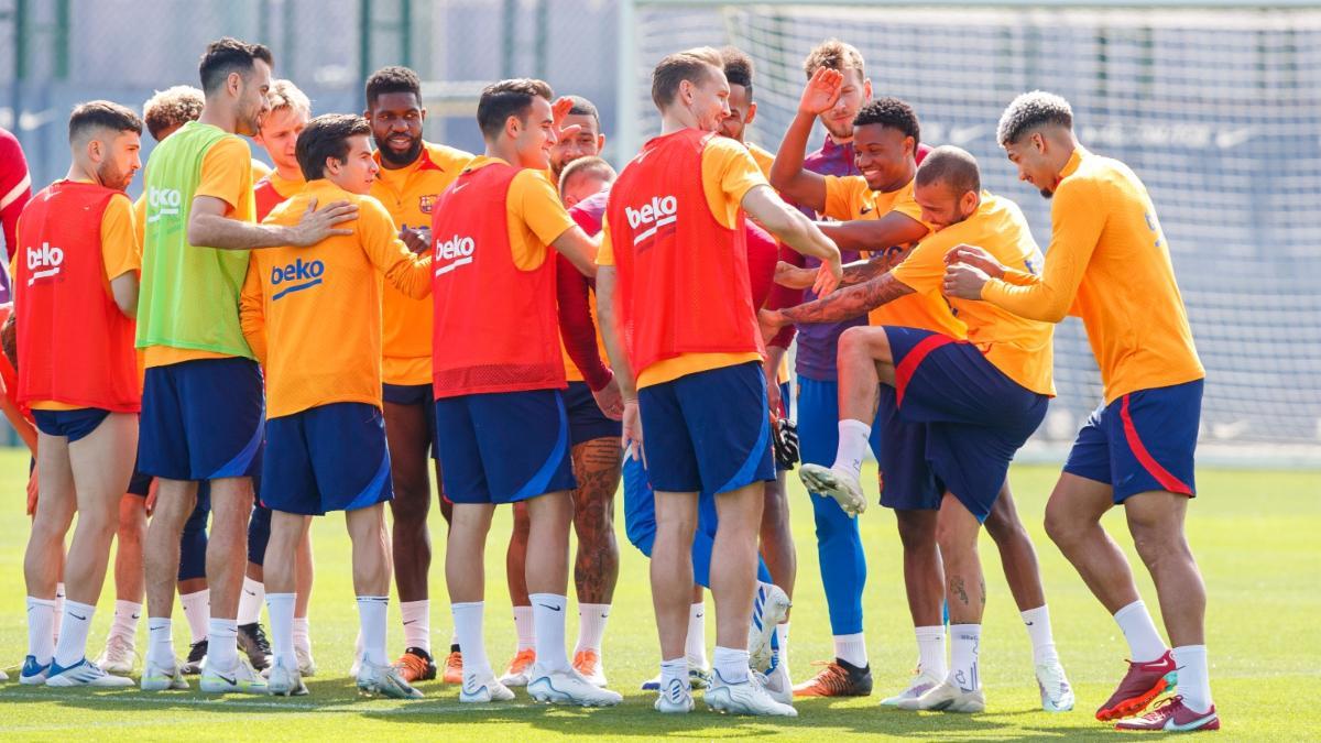 Dembélé, baja por amigdalitis en el último entrenamiento del Barça