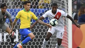 Coutinho ya fue titular en el 0-5 con el que Brasil goleó a Perú en la fase de grupos