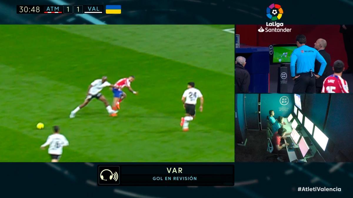 Atlético de Madrid - Valencia: El gol anulado a Hugo Duro