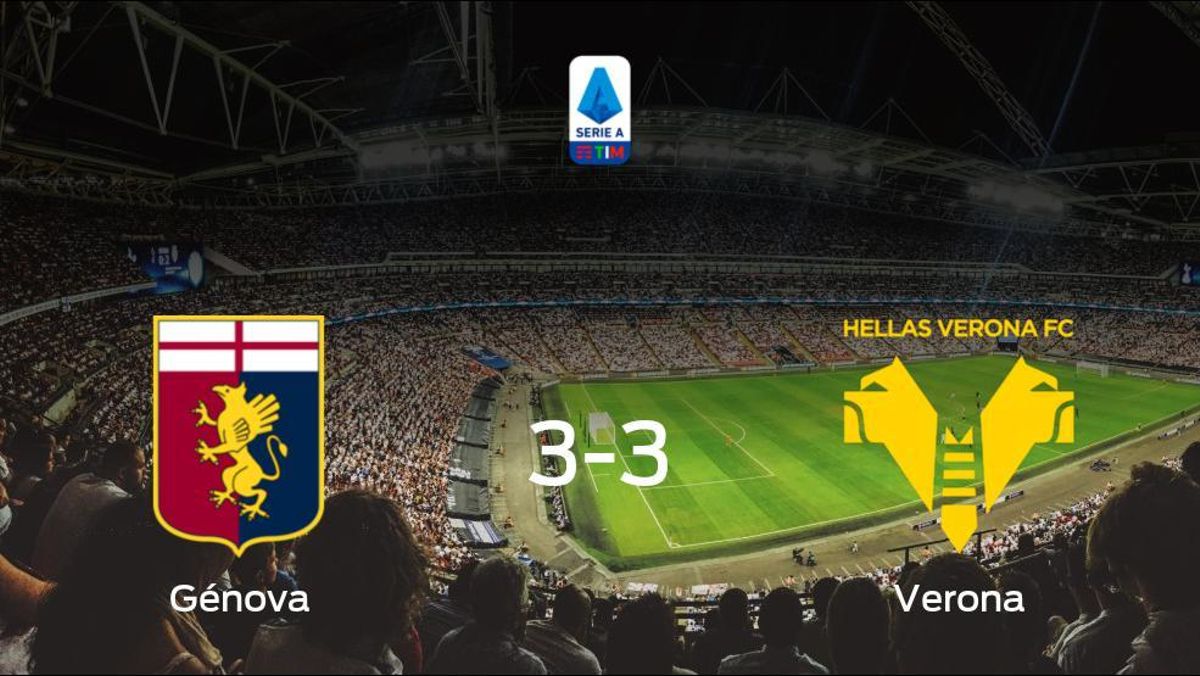 El Génova y el Hellas Verona reparten los puntos tras empatar a tres El Génova y el Hellas Verona reparten los puntos tras empatar a tres