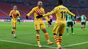 Martin Braithwaite celebra su cuarto gol en tres partidos consecutivos Martin Braithwaite celebra su cuarto gol en tres partidos consecutivos