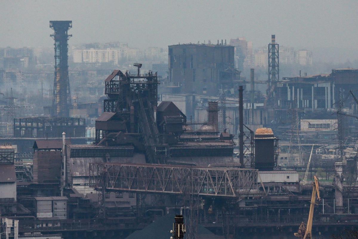 La planta metalúrgica de Azovstal, en Mariúpol.