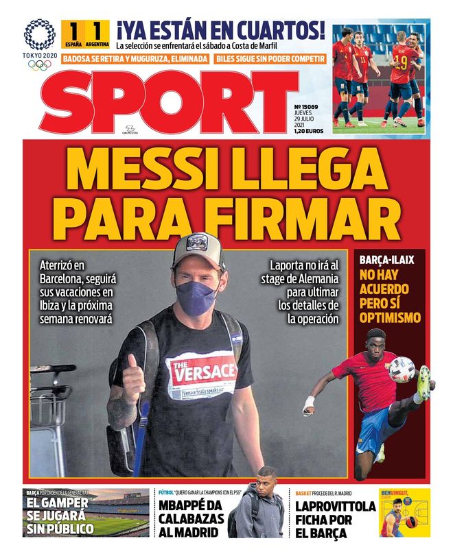 Esta es la portada de SPORT Esta es la portada de SPORT