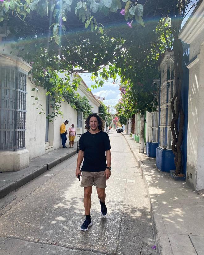 Carles Puyol, paseando y enamorado de Cartagena de Indias, en Colombia