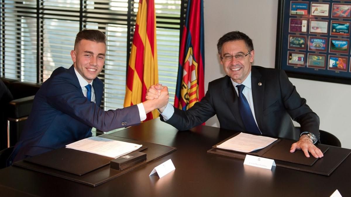 Busquets, con Bartomeu Busquets, con Bartomeu