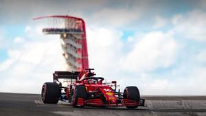 Charles Leclerc al volante del Ferrari, en una imagen de archivo en Austin