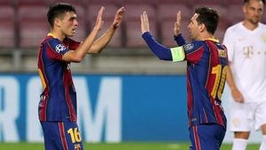 Pedri y Messi, juntos en el once Pedri y Messi, juntos en el once
