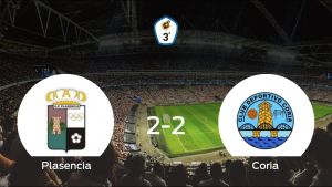 El Plasencia y el Coria empatan en el Municipal Ciudad Deportiva de Plasencia (2-2) El Plasencia y el Coria empatan en el Municipal Ciudad Deportiva de Plasencia (2-2)