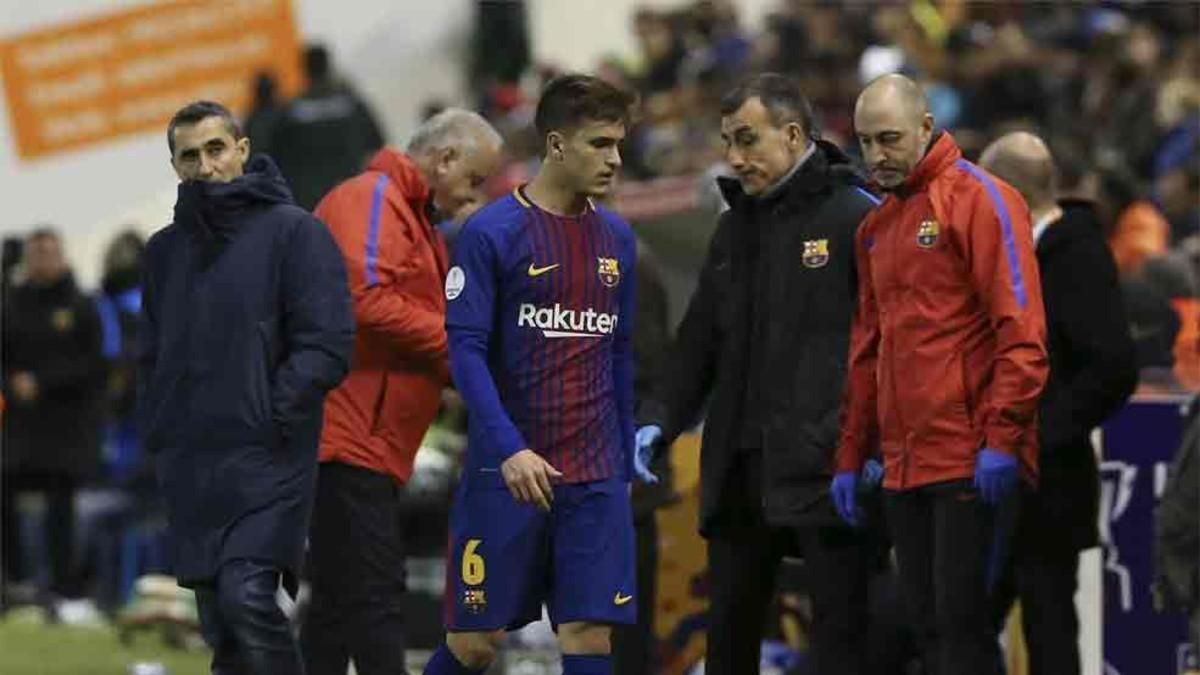 Denis Suárez se lesionó ante el Espanyol Denis Suárez se lesionó ante el Espanyol