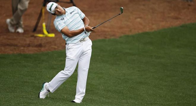 Hideki Matsuyama, durante su recorrido de este sábado. Hideki Matsuyama, durante su recorrido de este sábado.