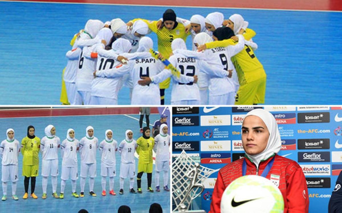 Ocho hombres en la selección femenina de Irán