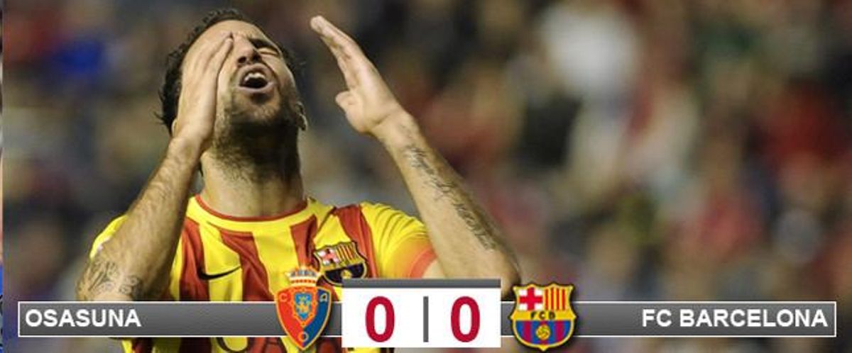 El Barça se quedó sin puntería en El Sadar y Osasuna truncó su racha de triunfos El Barça se quedó sin puntería en El Sadar y Osasuna truncó su racha de triunfos