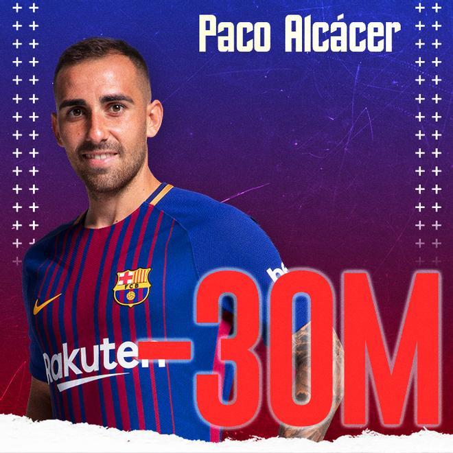 El fichaje de Paco Alcácer costó 30 millones