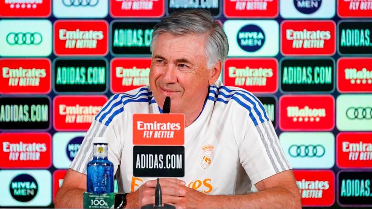 Carlo Ancelotti, entrenador del Real Madrid, en rueda de prensa