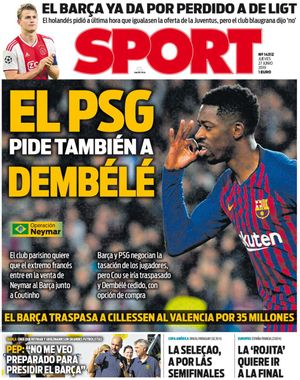 Esta es la portada de este jueves, 27 de junio de 2019 Esta es la portada de este jueves, 27 de junio de 2019