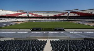 Vista del remozado estadio Monumental de Buenos Aires. Vista del remozado estadio Monumental de Buenos Aires.