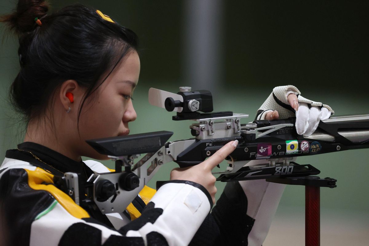 La campeona olímpica Yang Qian. La campeona olímpica Yang Qian.
