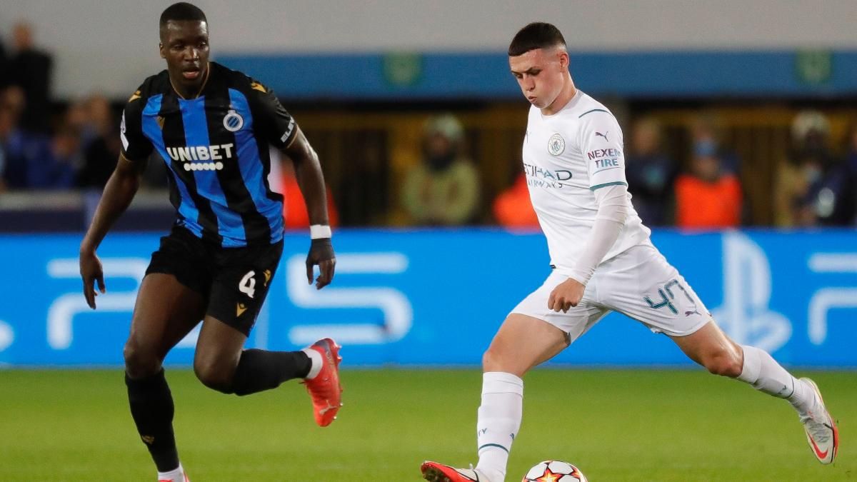 Phil Foden, durane el partido de Champions contra el Brujas Phil Foden, durane el partido de Champions contra el Brujas
