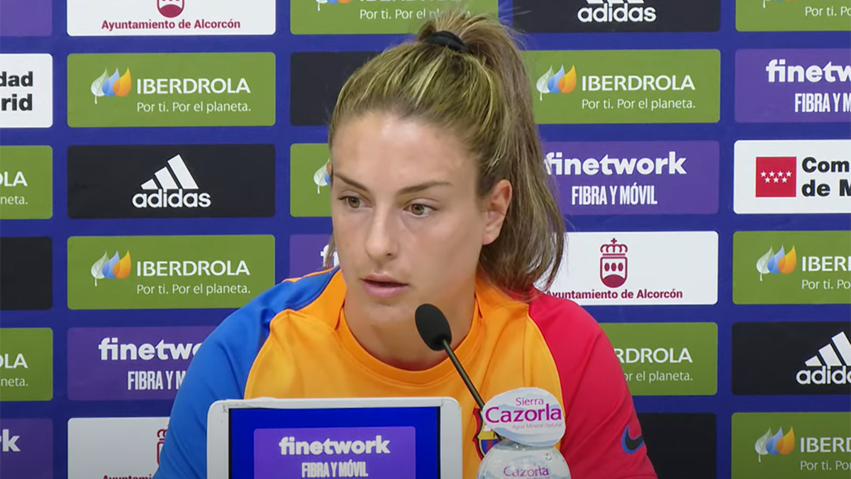 Alexia Putellas durante la rueda de prensa previa a la final de la Copa de la Reina Alexia Putellas durante la rueda de prensa previa a la final de la Copa de la Reina
