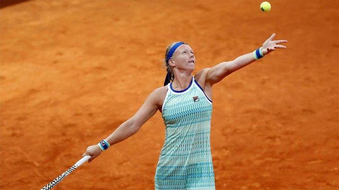 Bertens, durante el partido Bertens, durante el partido