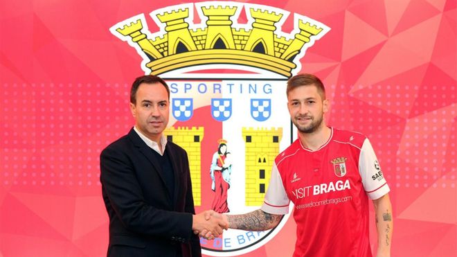 Cartabia, en su presentación con el Sporting de Braga portugués Cartabia, en su presentación con el Sporting de Braga portugués
