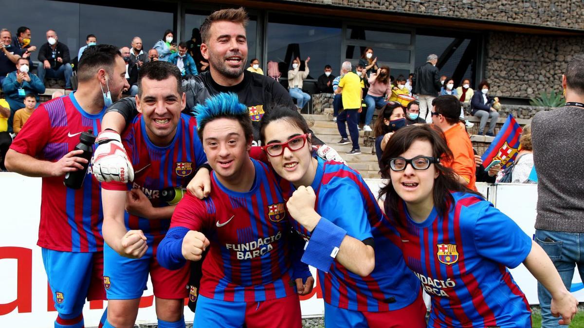 L@s jugador@s del Fundación Barça se estrenaron de la mejor manera en La Liga Genuine