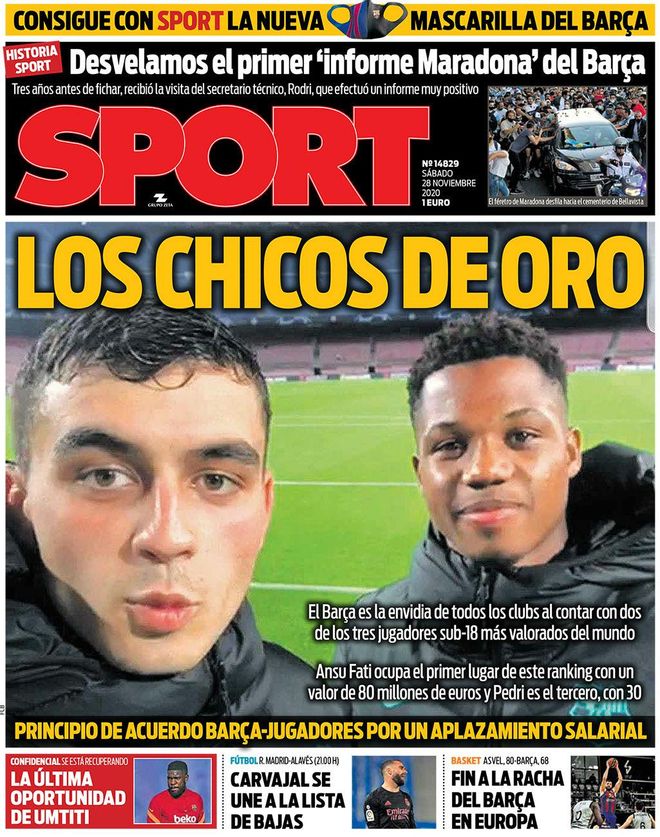 Esta es la portada de SPORT Esta es la portada de SPORT