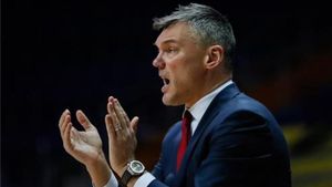 Sarunas Jasikevicus durante el partido ante el Khimki Sarunas Jasikevicus durante el partido ante el Khimki