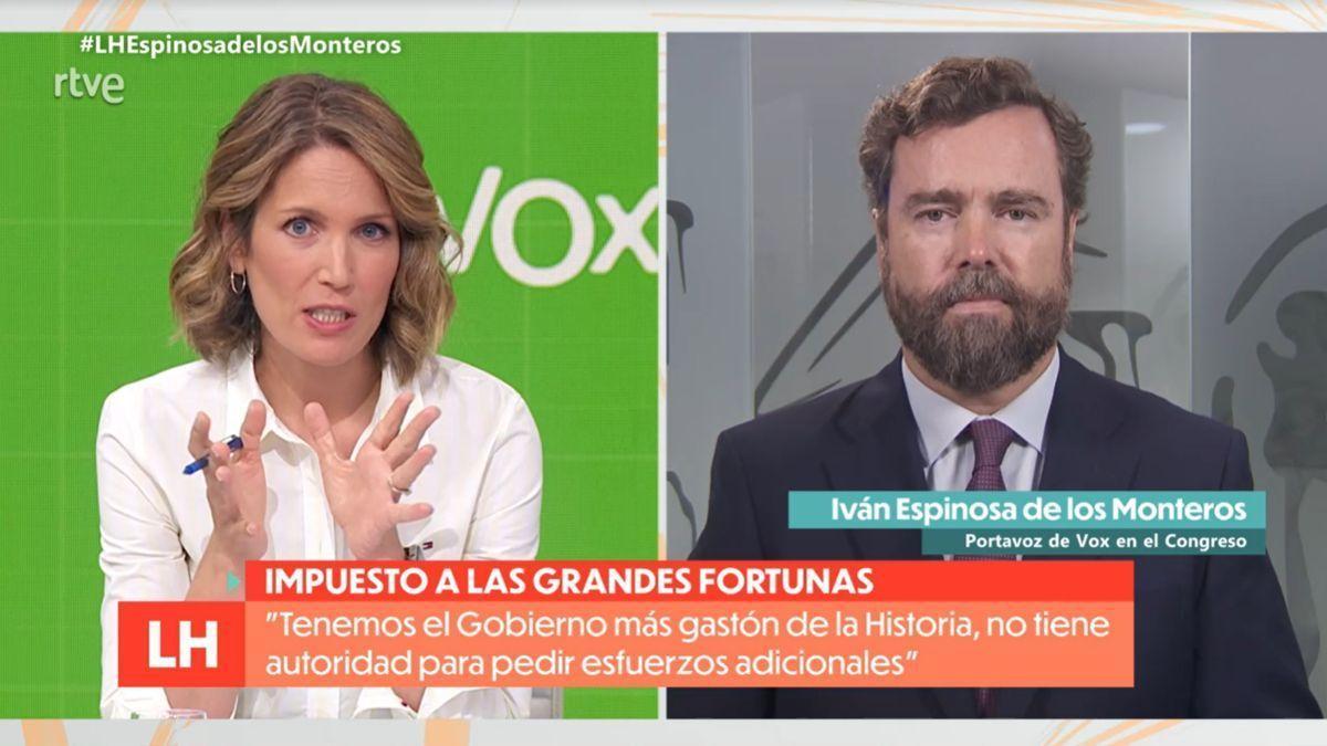 Silvia Intxaurrondo frena a Espinosa de los Monteros en TVE: Yo pongo orden en el debate.