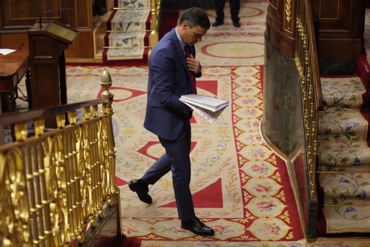 El presidente del Gobierno, Pedro Sánchez, en la segunda jornada del debate sobre el estado de la nación, el pasado 13 de julio de 2022 en el Congreso.