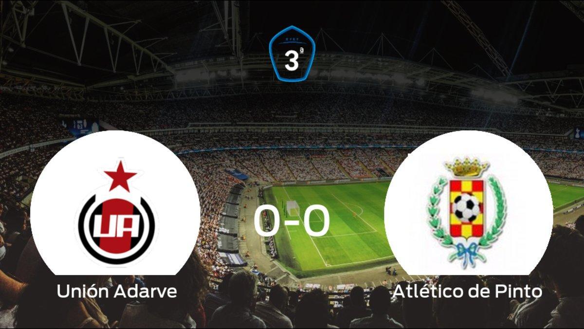 El Unión Adarve y el Atlético de Pinto se reparten los puntos en el Estadio Municipal García de la Mata (0-0)