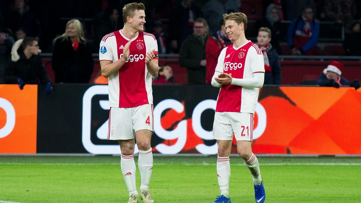 De Ligt y De Jong, durante su etapa en el Ajax