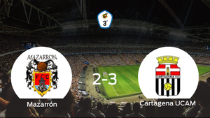 El Cartagena F.C. UCAM se lleva los tres puntos ante el Mazarrón FC (2-3) El Cartagena F.C. UCAM se lleva los tres puntos ante el Mazarrón FC (2-3)