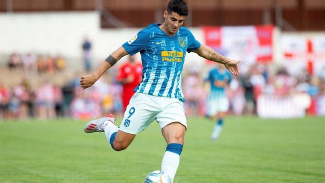 Morata, en un duelo de esta pretemporada Morata, en un duelo de esta pretemporada