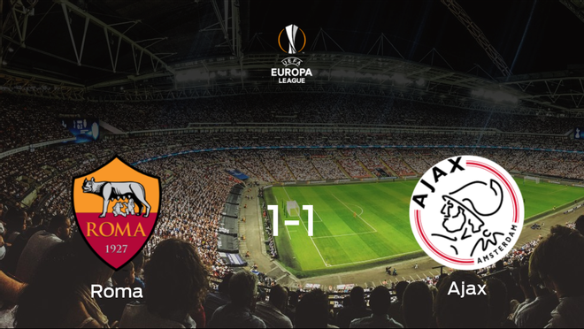 La AS Roma pasa a la siguiente fase de la Europa League después de empatar a uno frente al Ajax La AS Roma pasa a la siguiente fase de la Europa League después de empatar a uno frente al Ajax