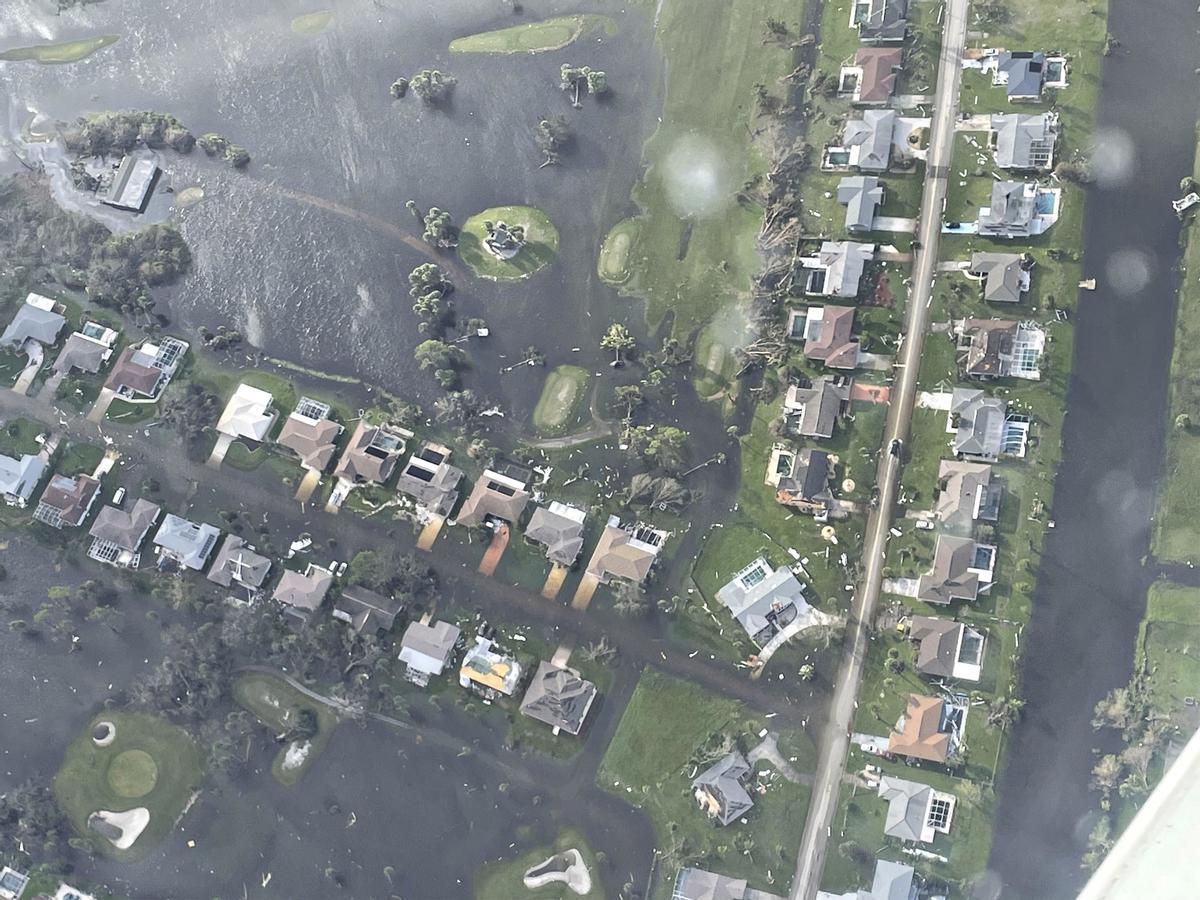 Impresionantes imágenes de la destrucción dejada por el huracán Ian a su paso por Florida